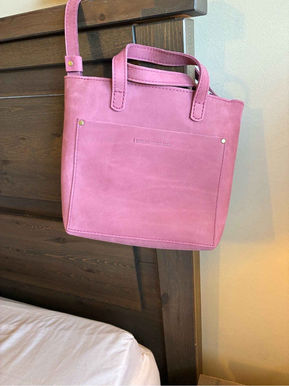 Brand new Portland Leather goods Mini Crossbody in Foxglove 🦊